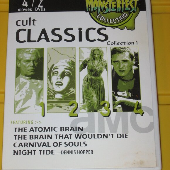 AMC Monsterfest Cult Classics 2 Disc Set The Atomic Brain Carnival of Souls More - Picture 1 of 3